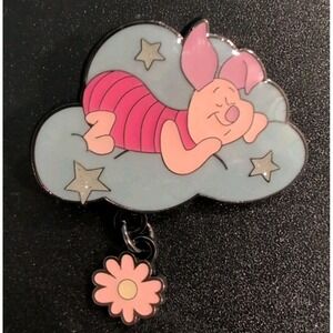 Disney Winnie the Pooh Piglet Sleeping on Cloud Dangle Pin